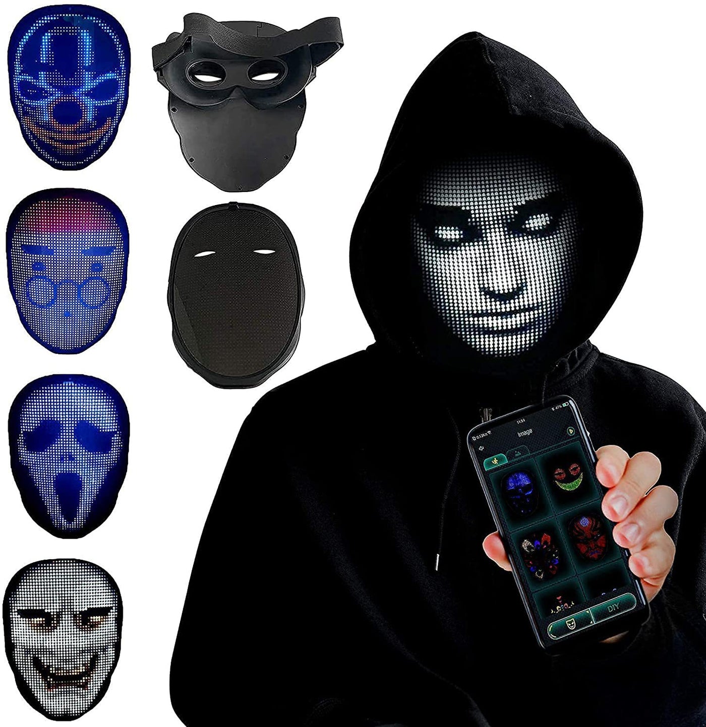 Face Mask - LED Halloween Maske